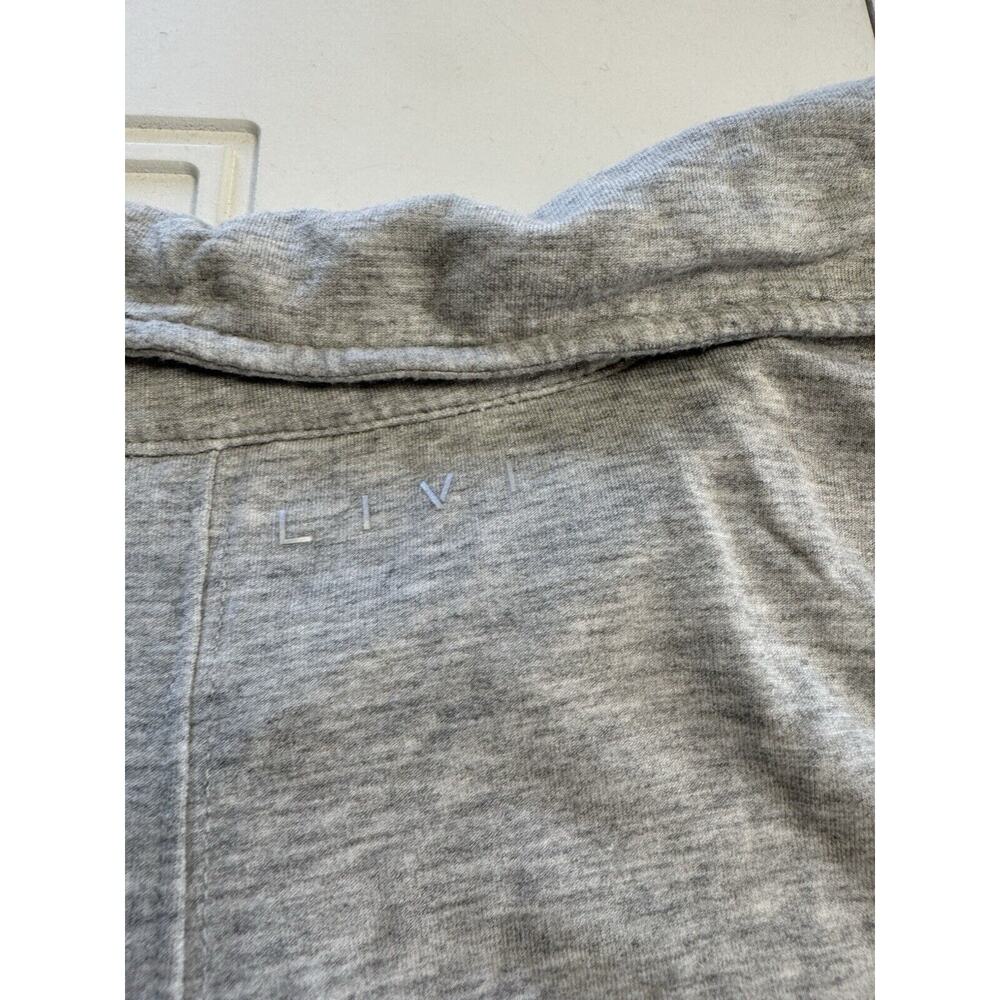 Livi Active Lane Bryant Short Sleeve Crop Top Size 18/20 Collared Gray Grey - Picture 6 of 7
